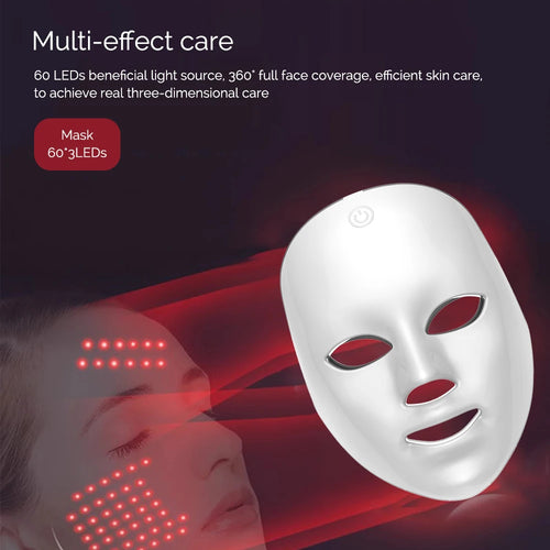 KAIROSHICS Wireless LED Mask 7 Color LED Face Mask Photon Skin Firming Anti Aging Rejuvenation Beauty Mask Machine
