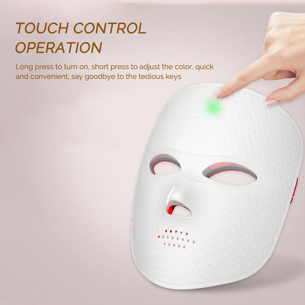 KAIROSHICS Wireless LED Mask 7 Color LED Face Mask Photon Skin Firming Anti Aging Rejuvenation Beauty Mask Machine