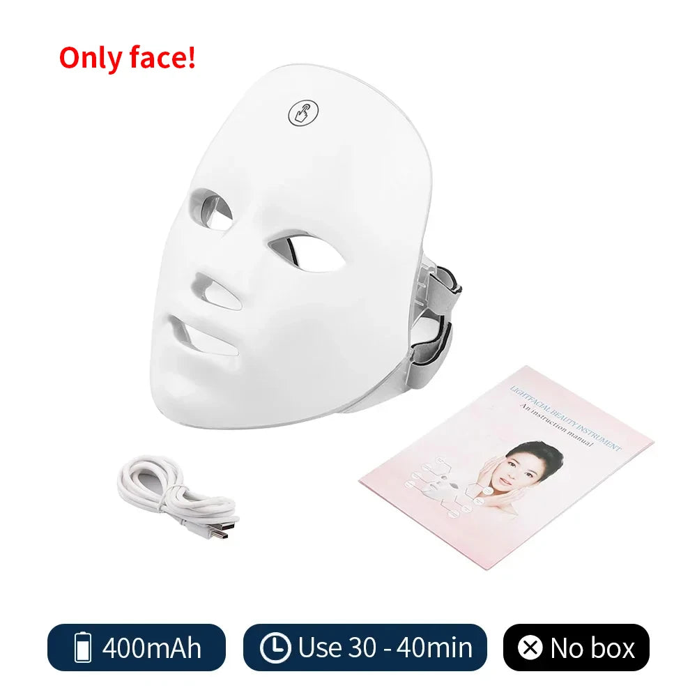 KAIROSHICS Wireless LED Mask 7 Color LED Face Mask Photon Skin Firming Anti Aging Rejuvenation Beauty Mask Machine