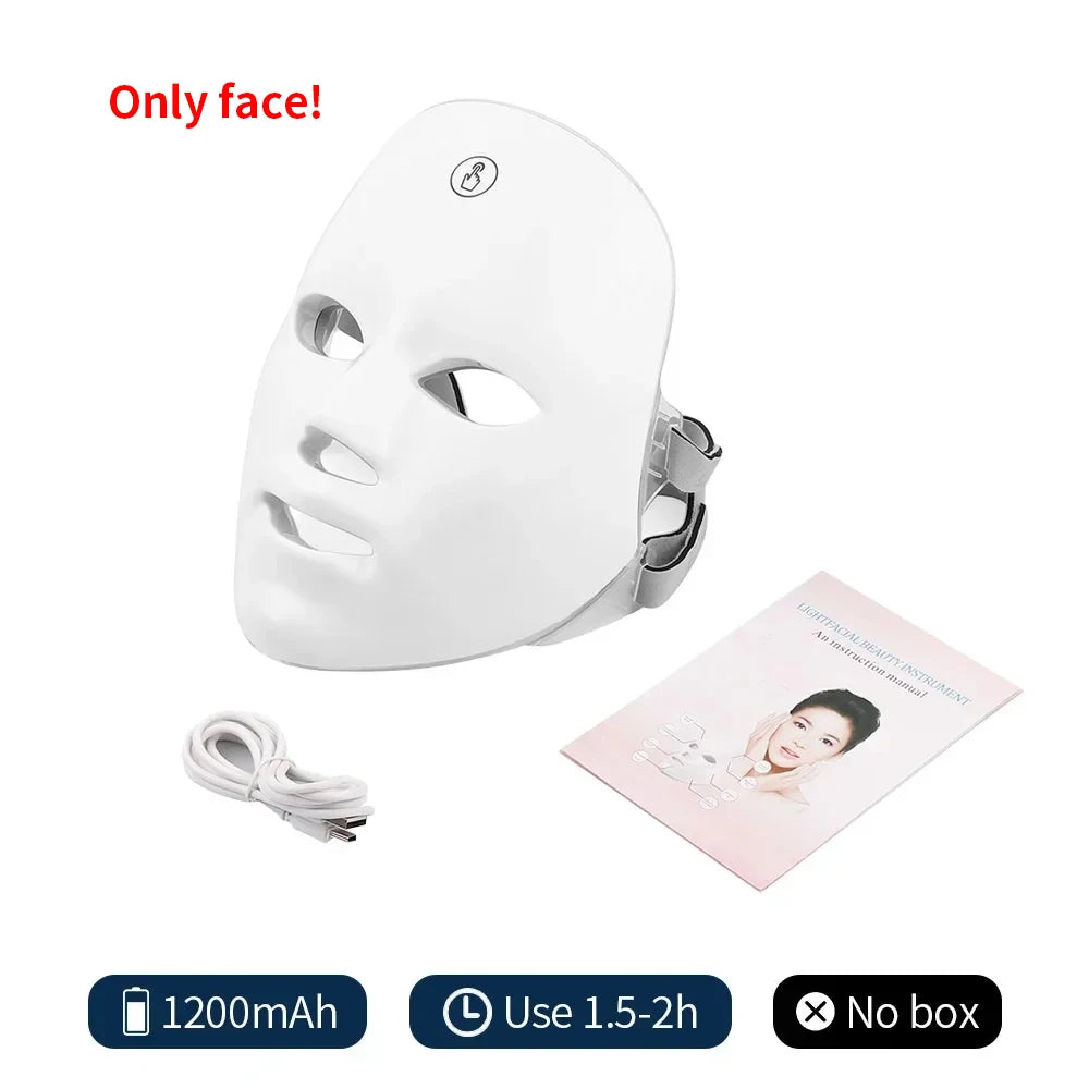 KAIROSHICS Wireless LED Mask 7 Color LED Face Mask Photon Skin Firming Anti Aging Rejuvenation Beauty Mask Machine
