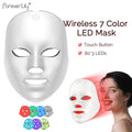 KAIROSHICS Wireless LED Mask 7 Color LED Face Mask Photon Skin Firming Anti Aging Rejuvenation Beauty Mask Machine